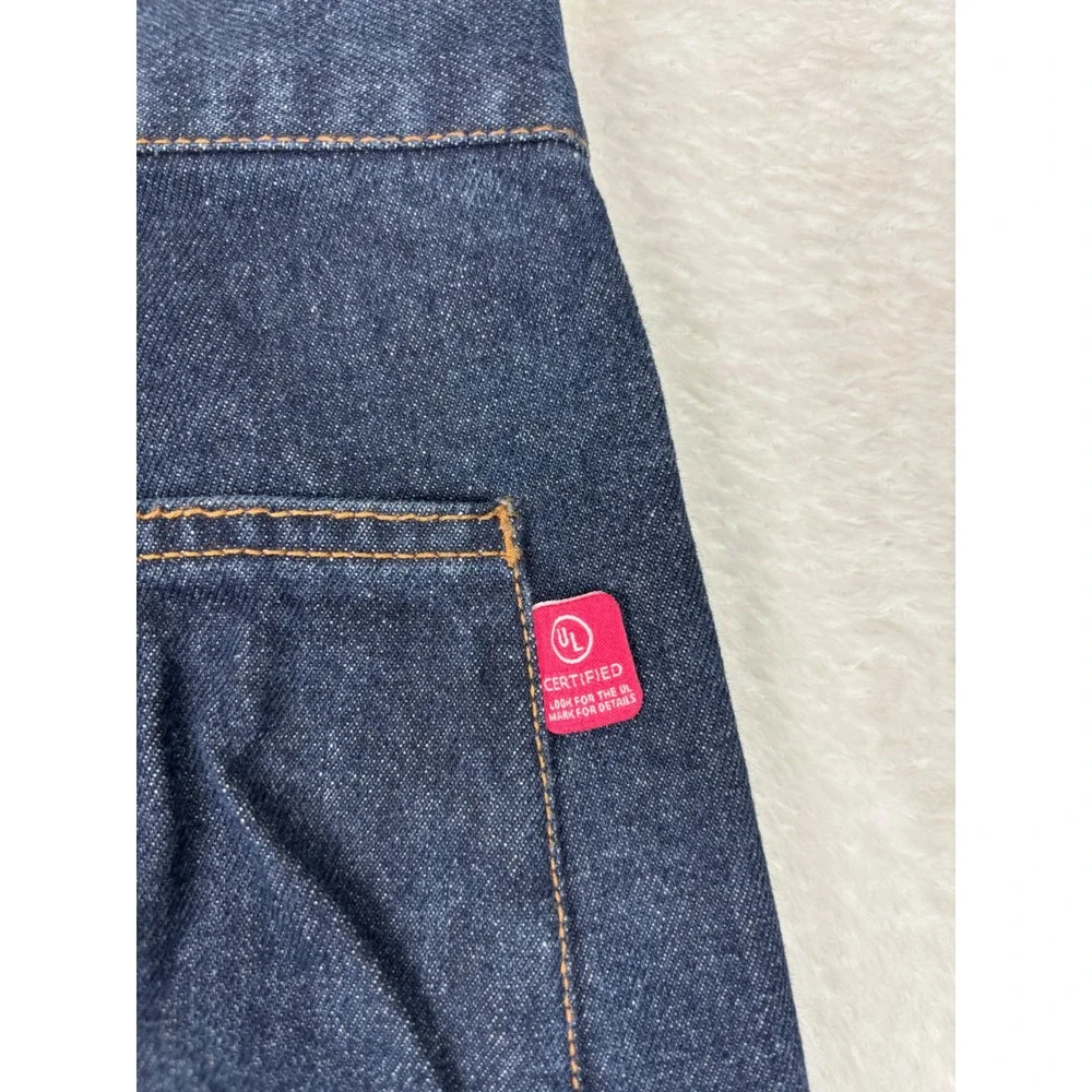 Bocomal FR Flame Resistant Cargo Mens 34x30 Jeans Dark Wash CAT 2 Workwear Fade